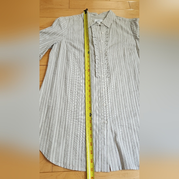 LOFT stripped cotton shirt/tunic in size M - Picture 6 of 7